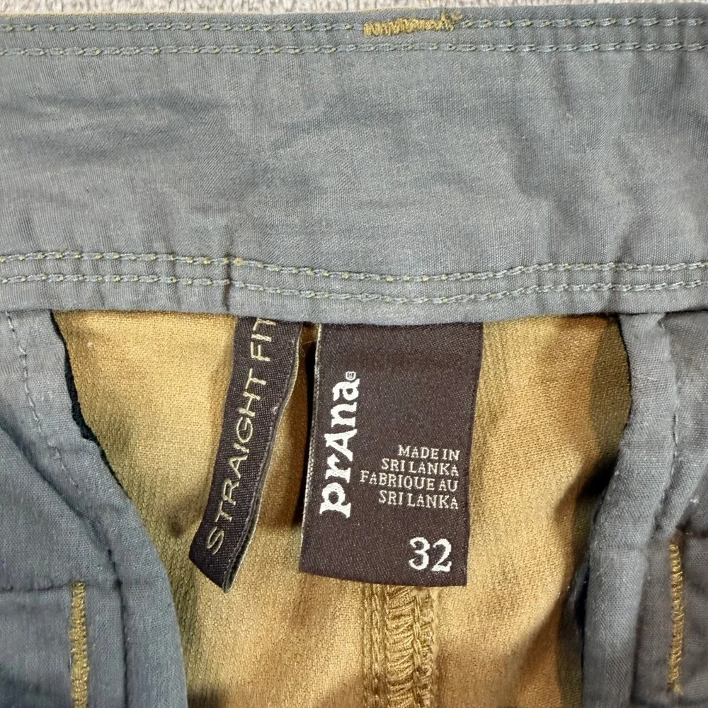 PrAna Mens Chino Organic Cotton Pants Straight Fit Stretch Cotton Tan 32x31